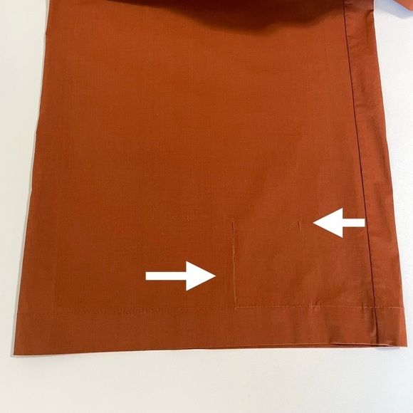 Sea New York Leia Ruffle Peplum Waist Wide Leg Crop Jumpsuit Rust 10 - Picture 10 of 15